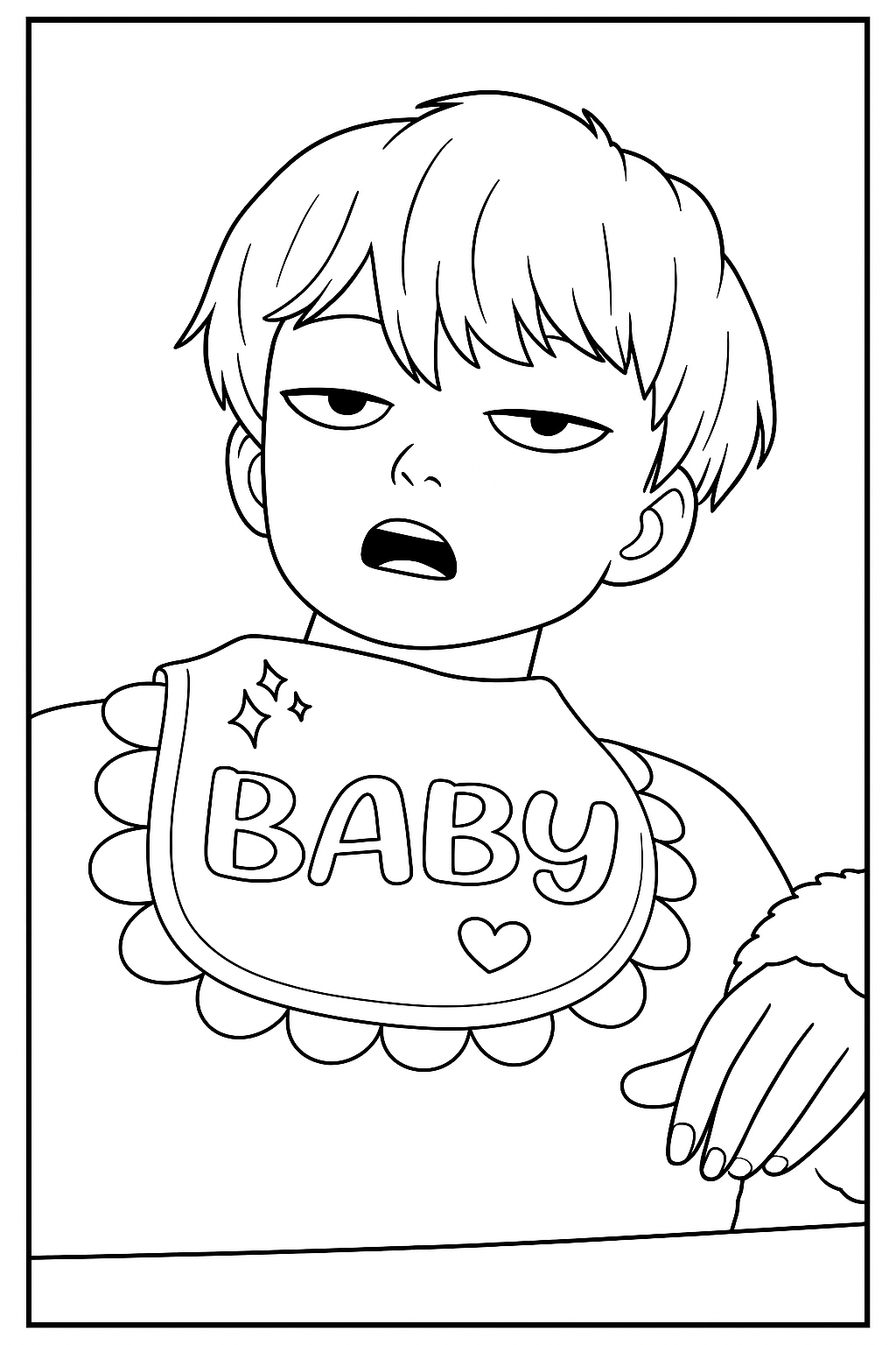 baby saja coloring page