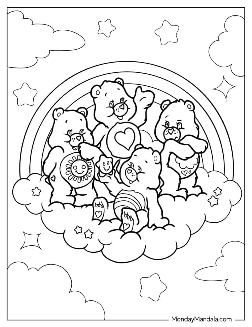 Free Coloring Pages Care Bears Free Coloring Pages Care Bears