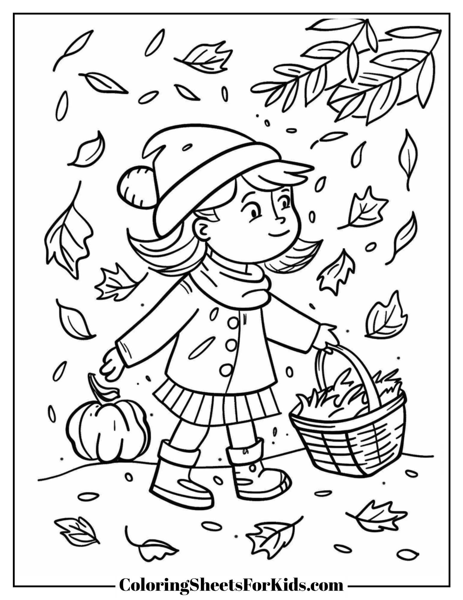 Free Fall Color Pages Free Fall Color Pages