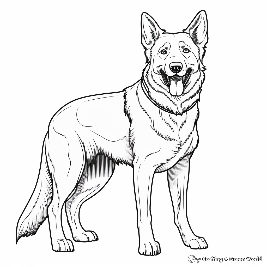 Free German Shepherd Dog Coloring Pages Fun Designs