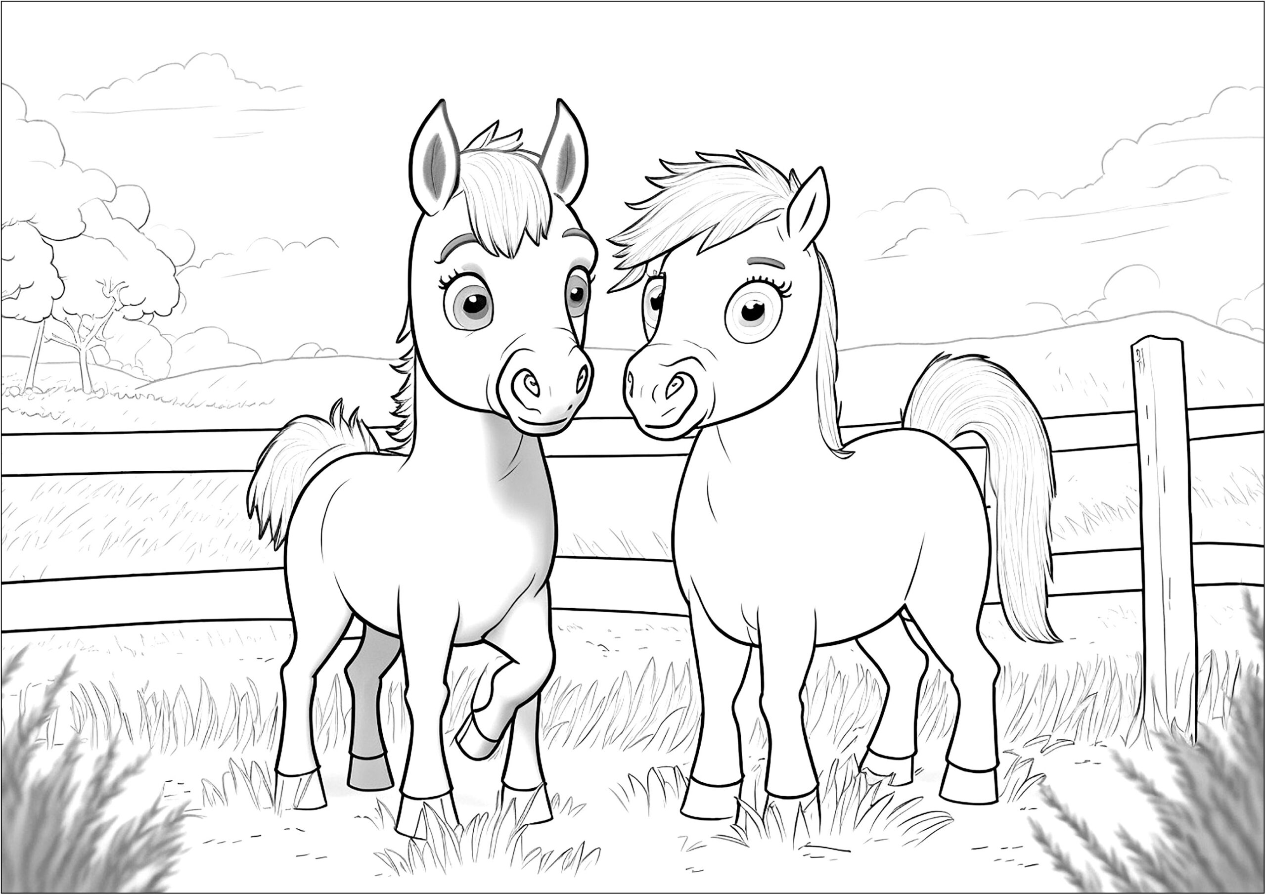 Free Horse Coloring Pages Printable Fun Easy Printable Aesthetic