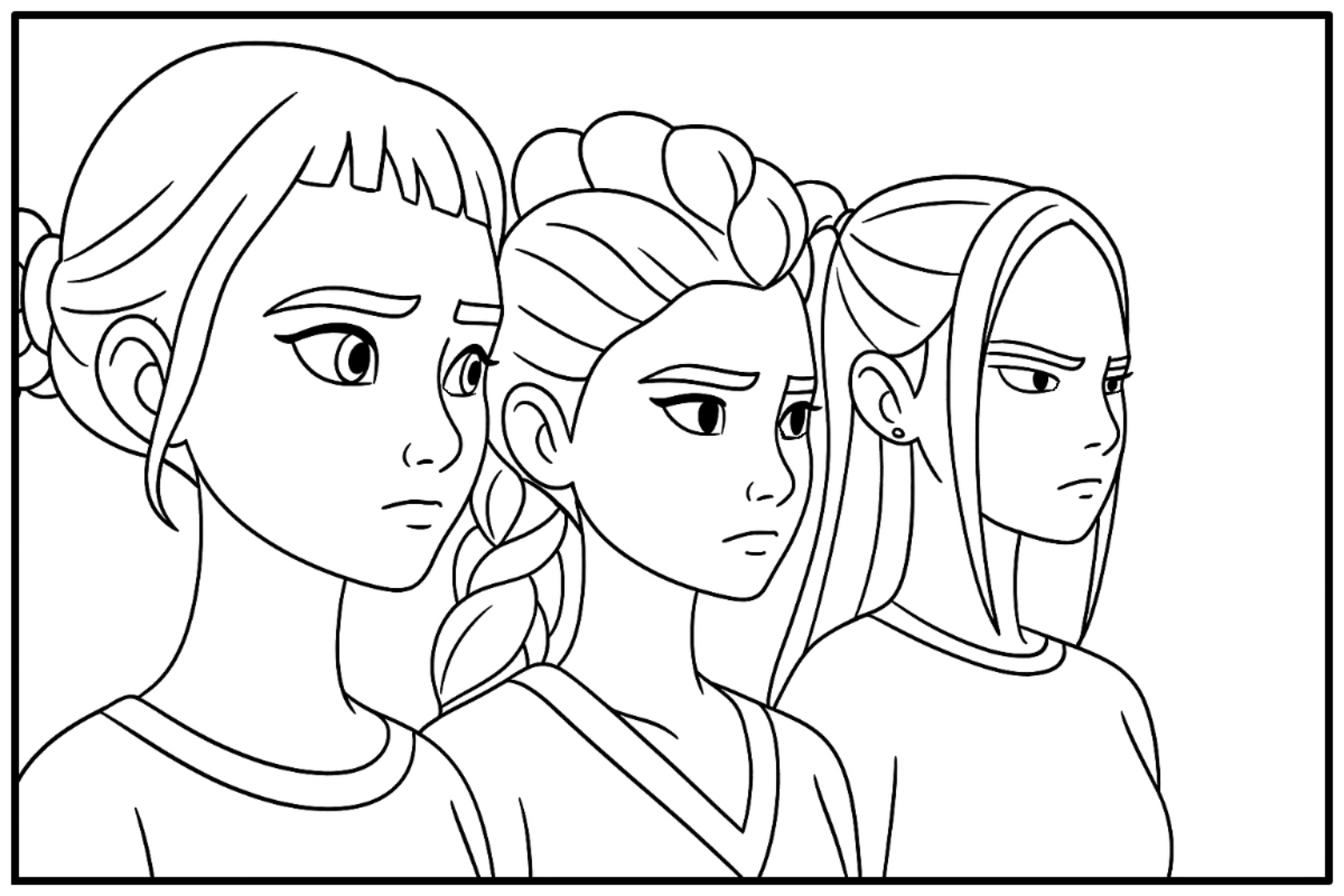 huntrix coloring pages