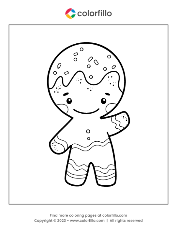 Free Online Gingerbread Coloring Page Colorfillo