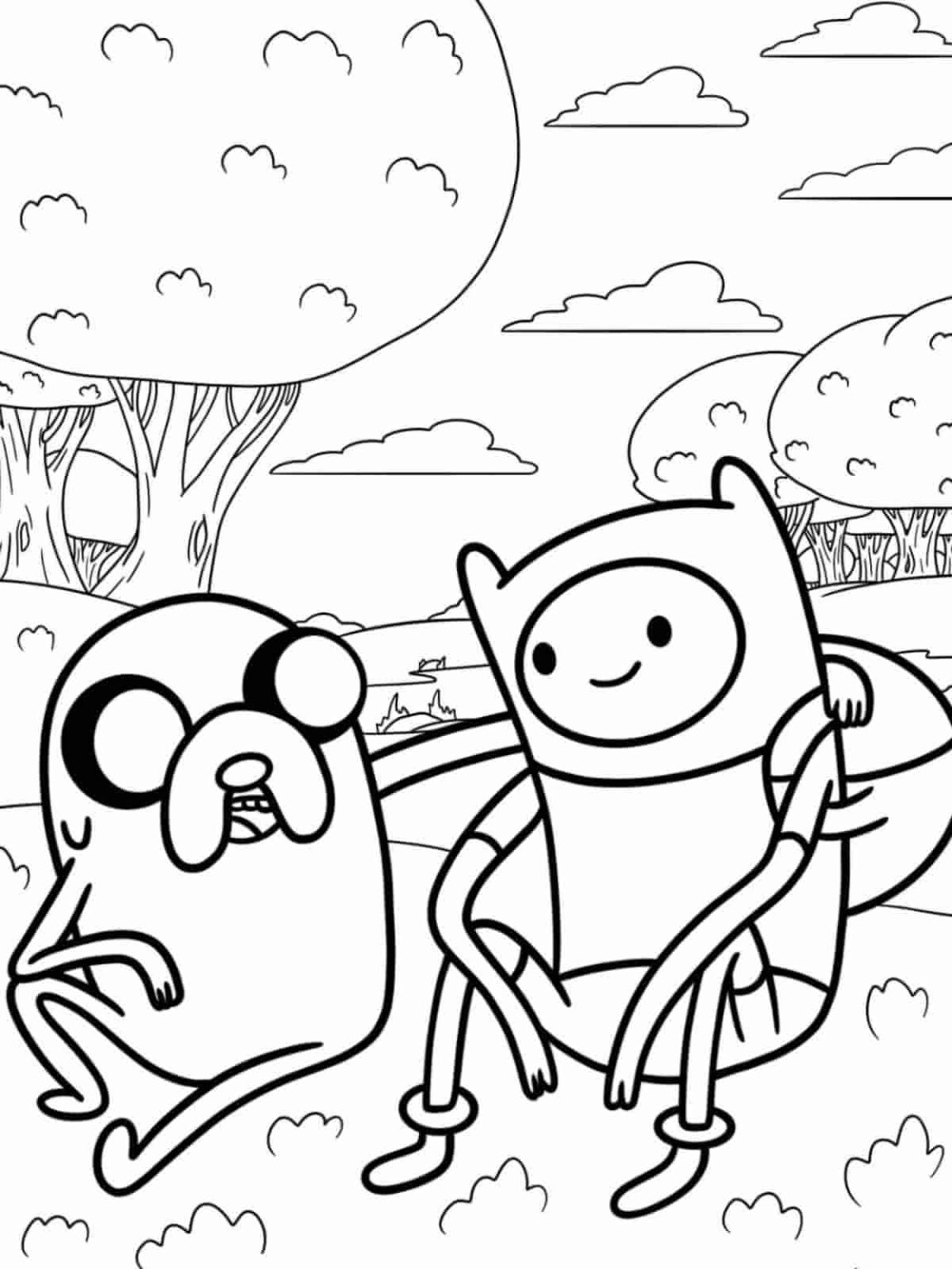 Free PDF Adventure Time Coloring Pages Coloringpagesforkids