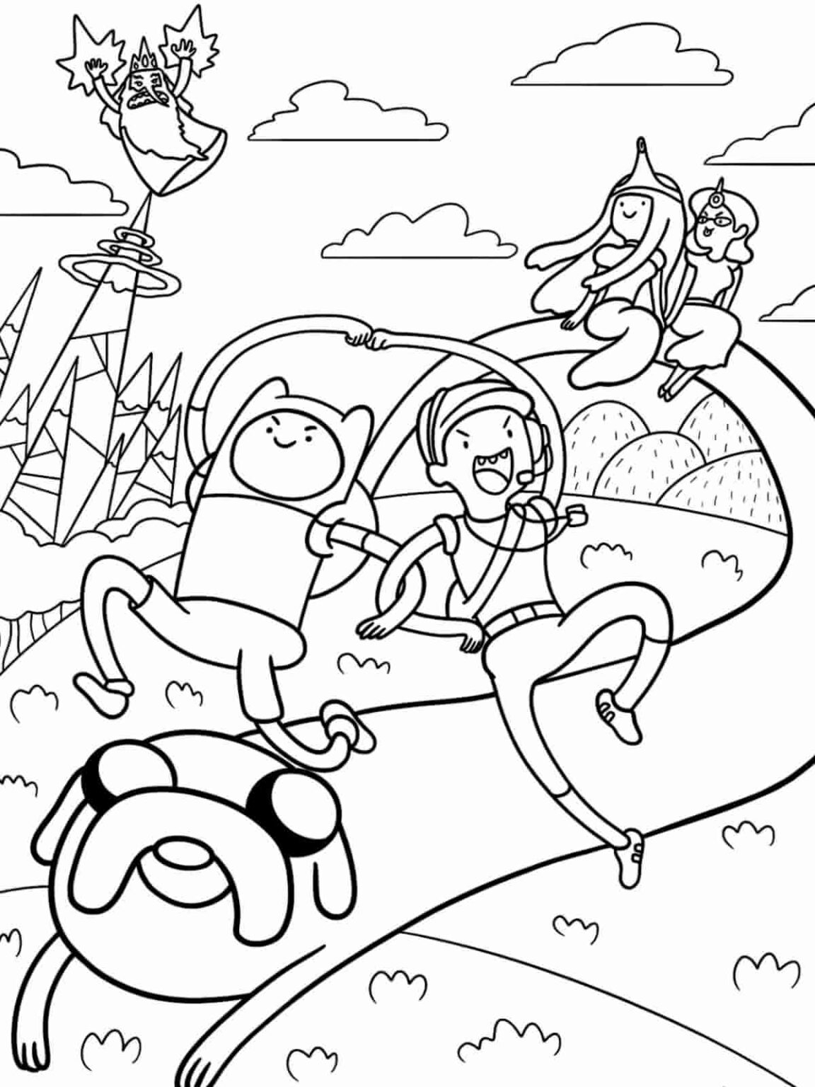 Free PDF Adventure Time Coloring Pages Coloringpagesforkids