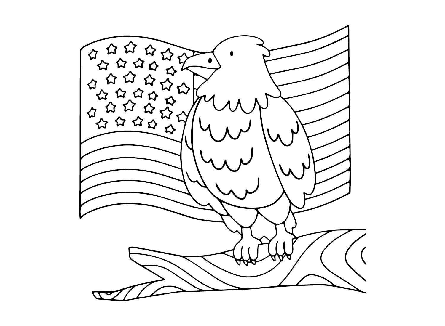 american flag coloring page