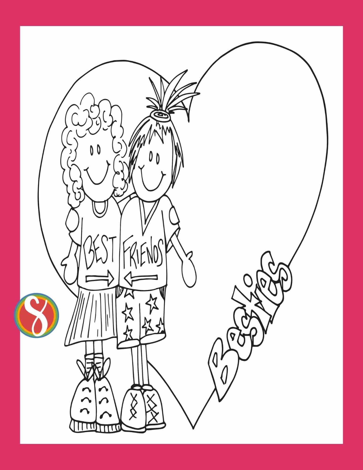 Free Printable Best Friends Coloring Pages Infoupdate
