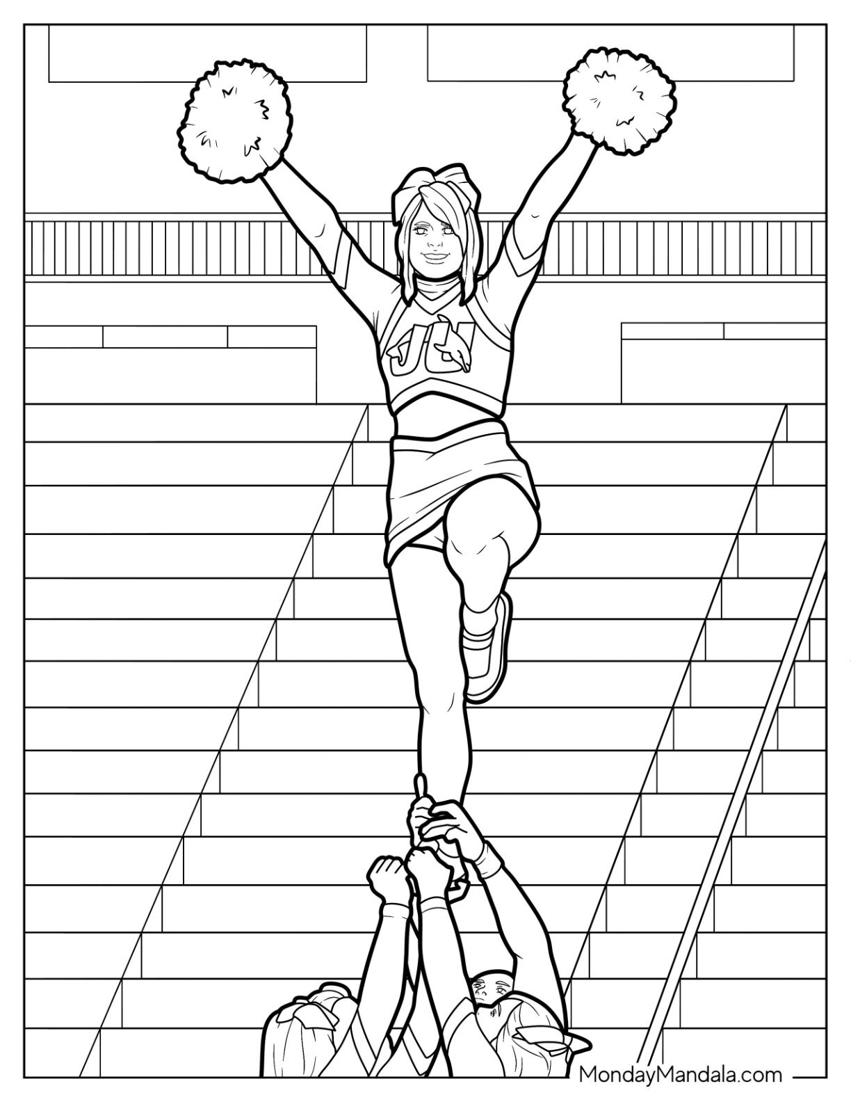 cheer coloring pages cheer coloring pages