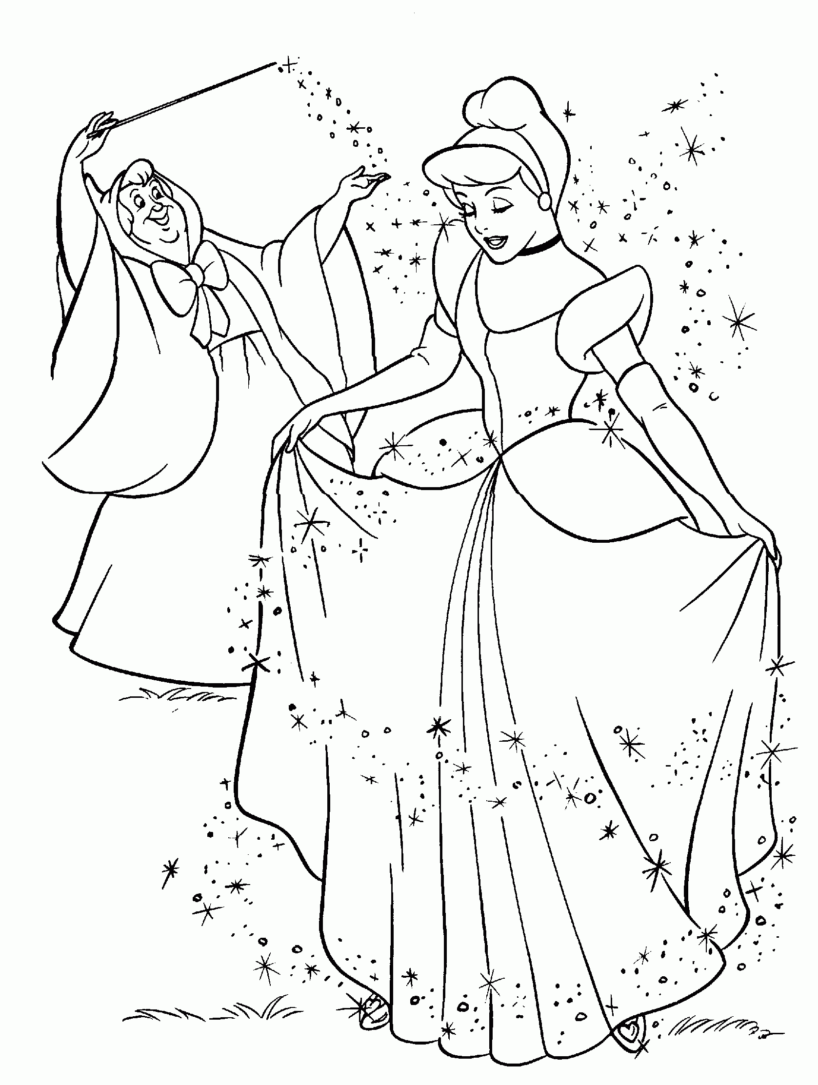 cinderella coloring pages