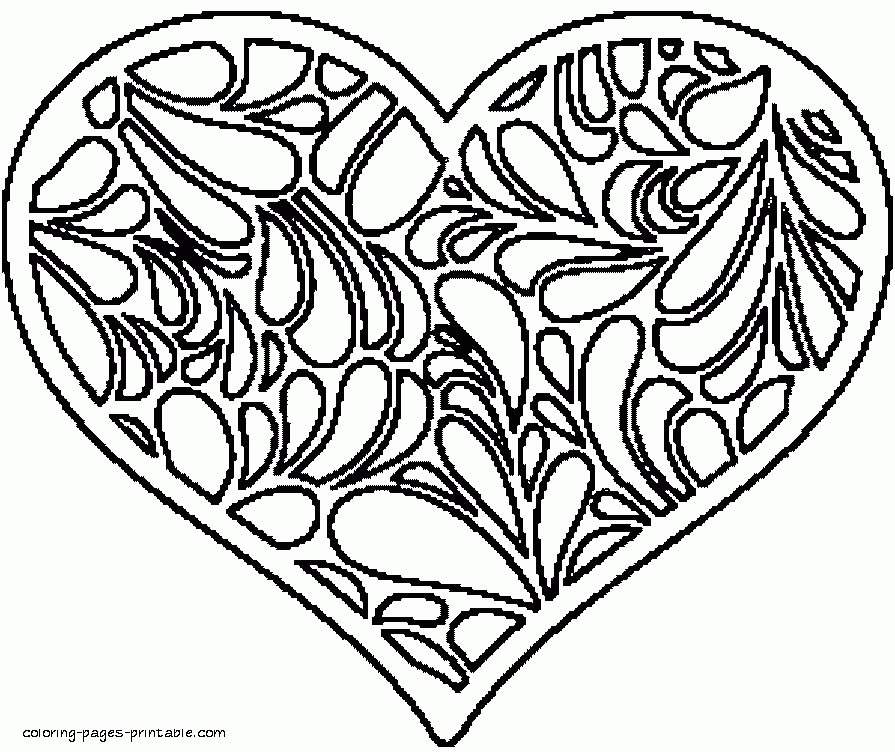 Free Printable Coloring Pages Hearts COLORING PAGES PRINTABLE COM