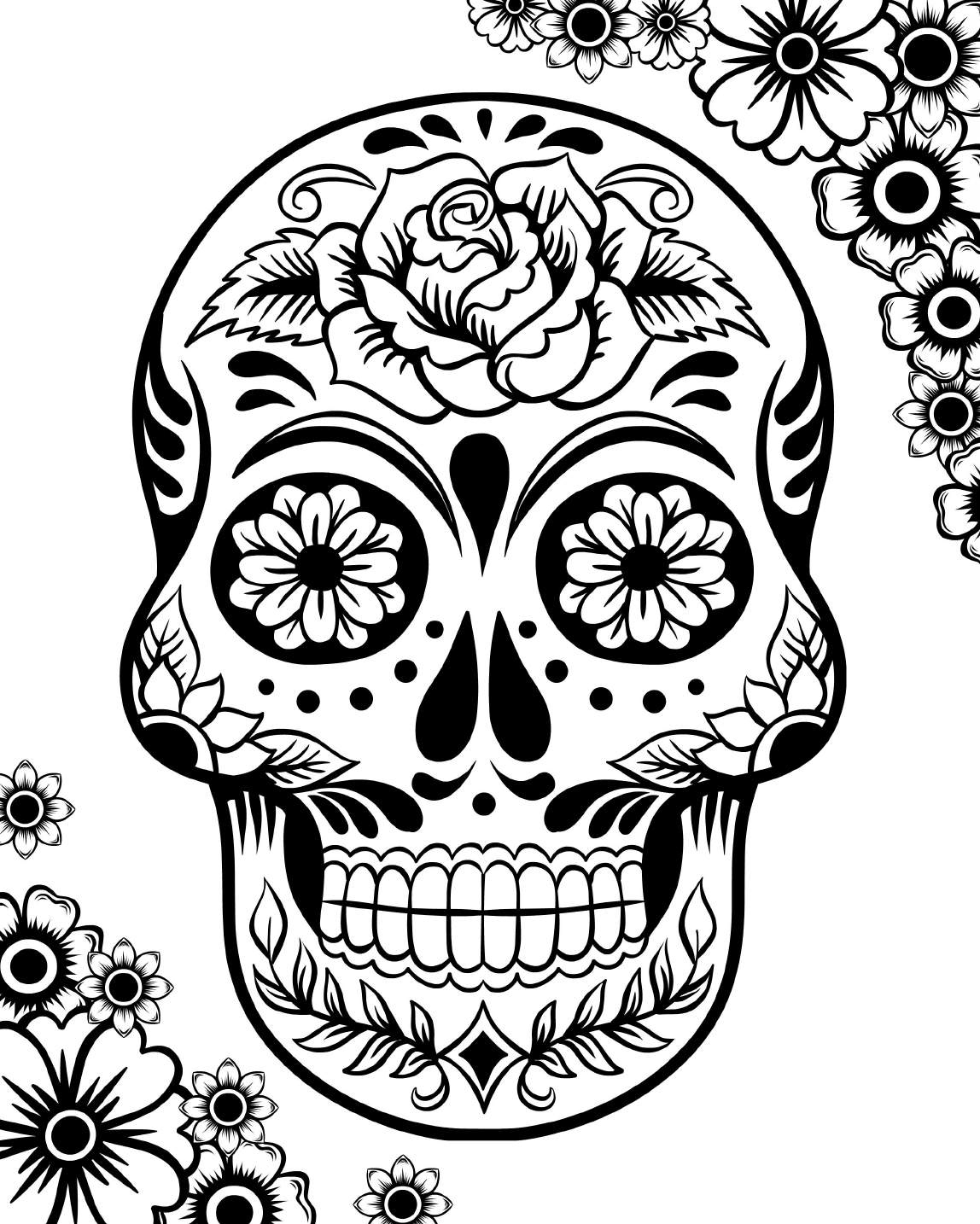 day of the dead coloring pages day of the dead coloring pages