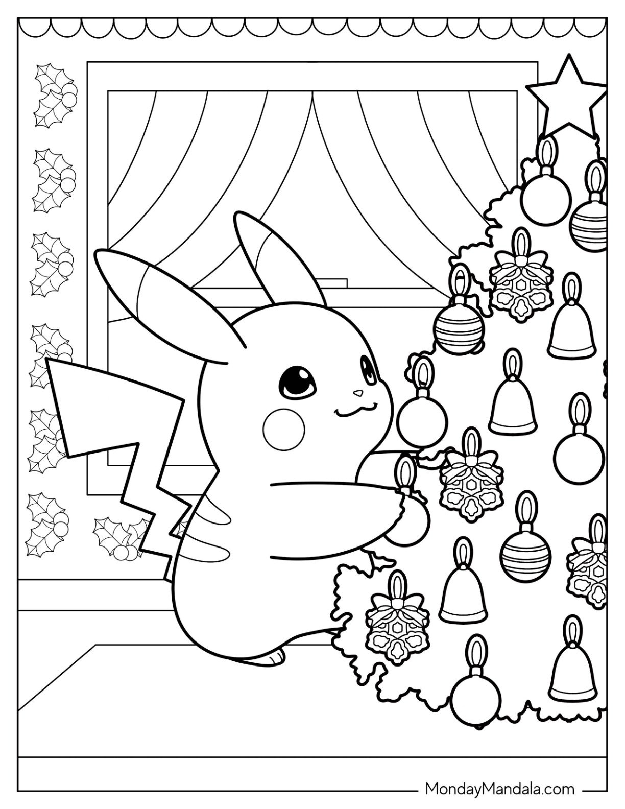 Free Printable Pokemon Christmas Coloring Pages Printable Coloring 