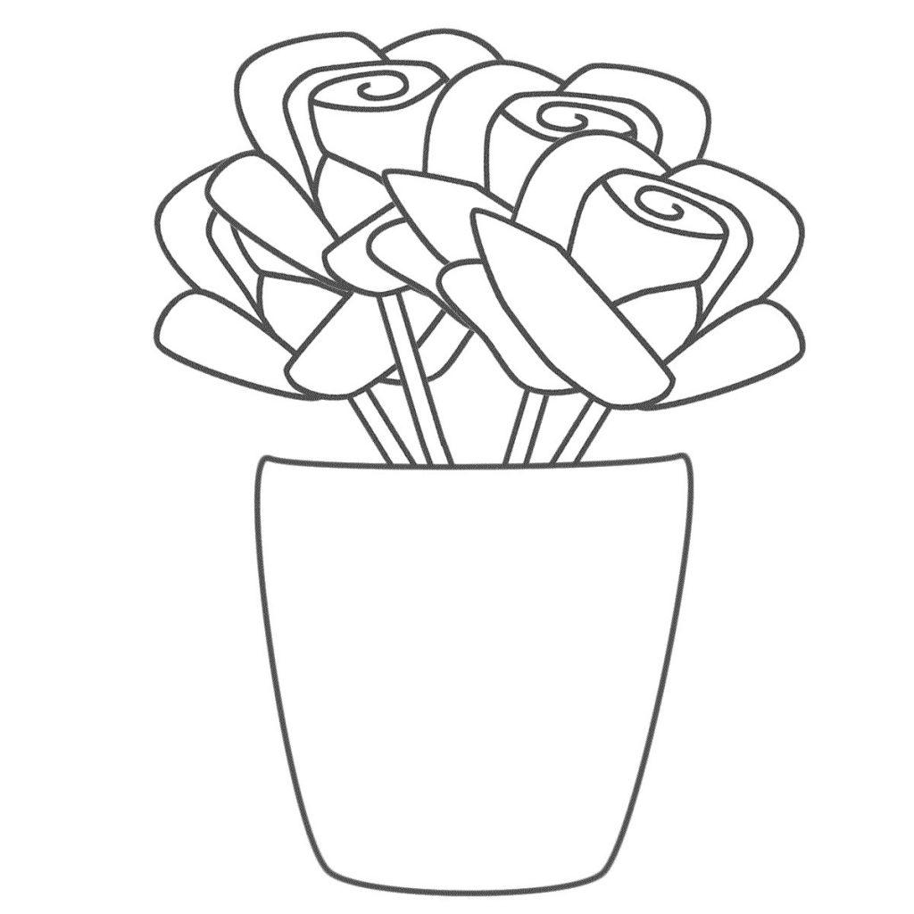 Free Printable Roses Coloring Pages For Kids Free Printable Roses Coloring Pages For Kids