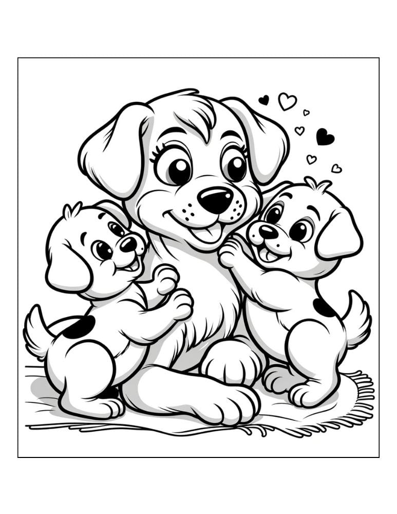 Free Puppy Coloring Pages For Kids Free Puppy Coloring Pages For Kids
