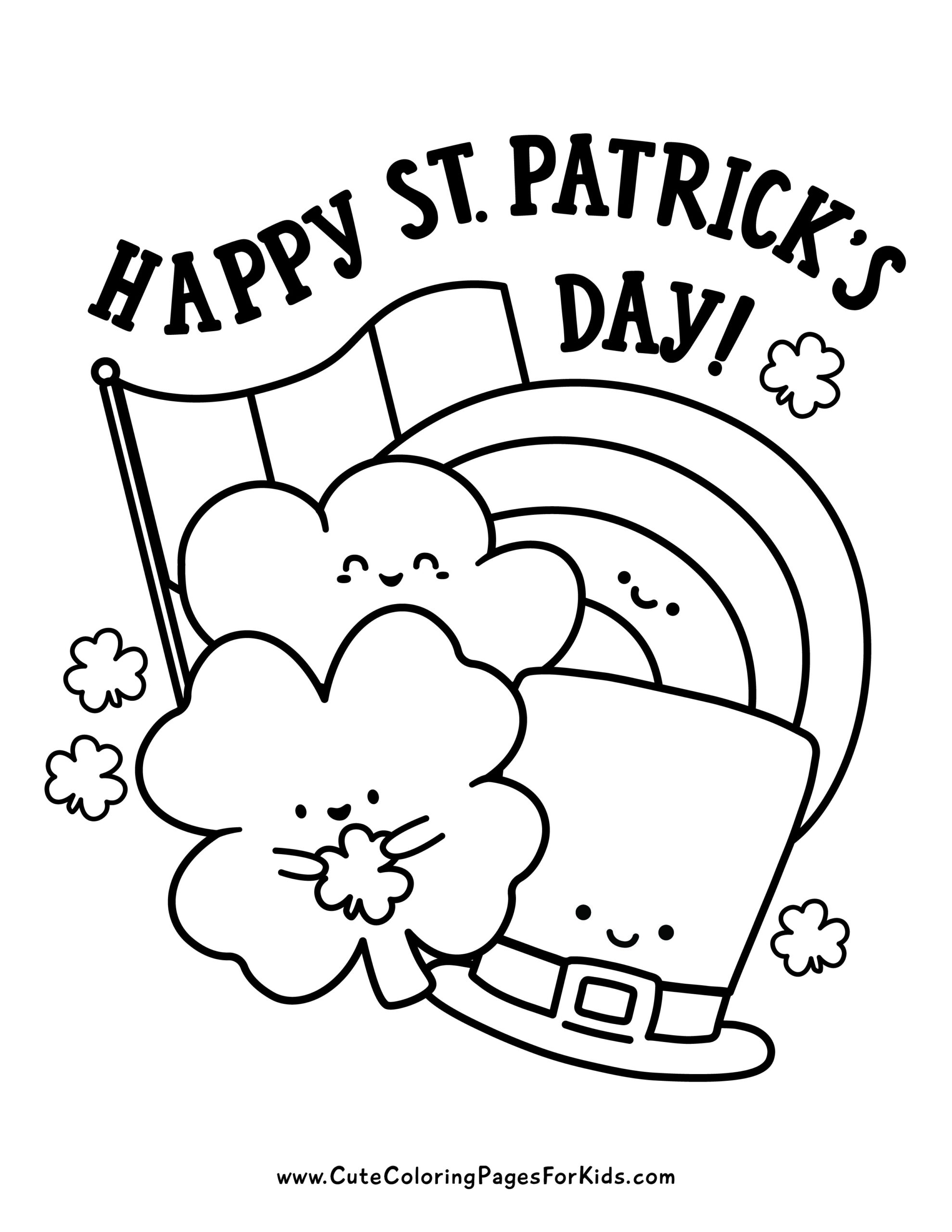 Free St Patrick Coloring Page Fun Easy 