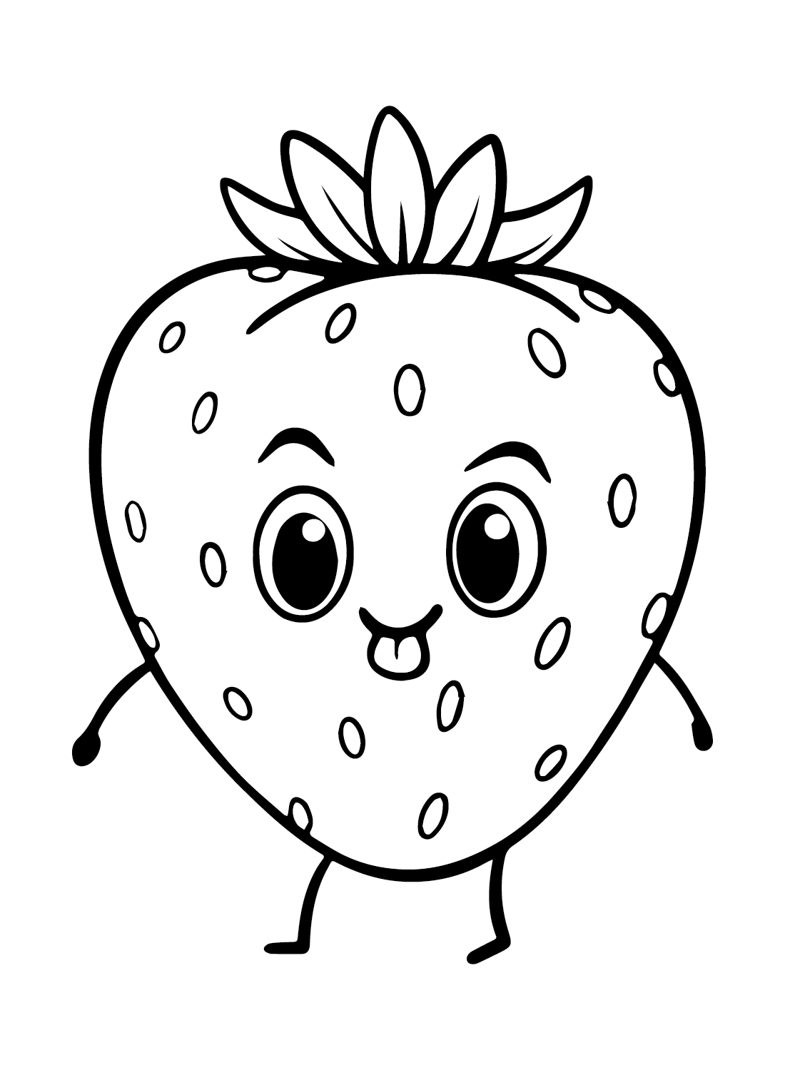 Free Strawberry Coloring Page Fun For Kids