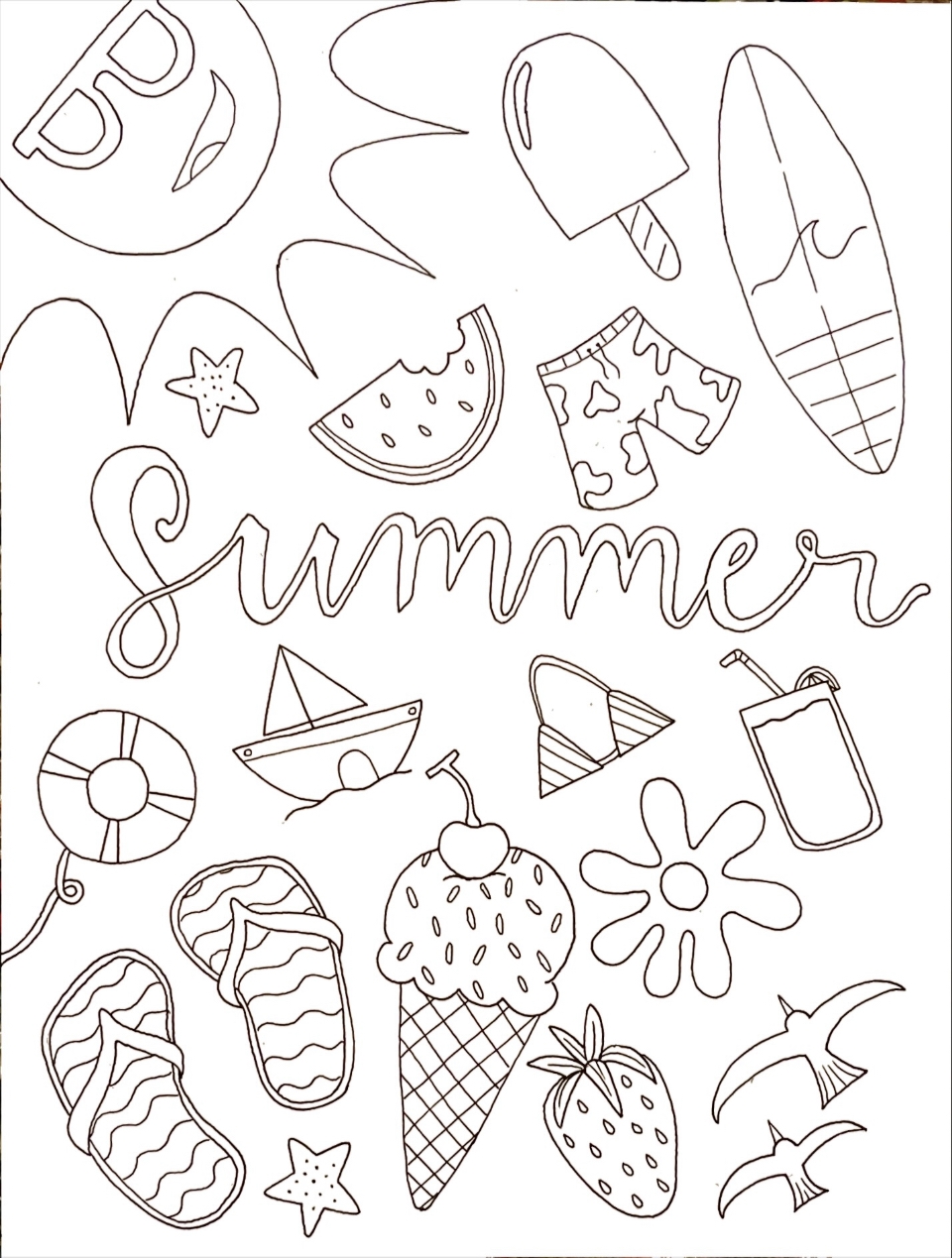 Free Summer Coloring Pages Printable Fun Activities Printables For