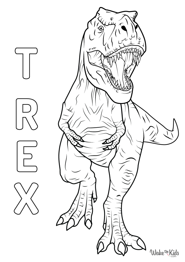 Free T Rex Coloring Sheets Infoupdate
