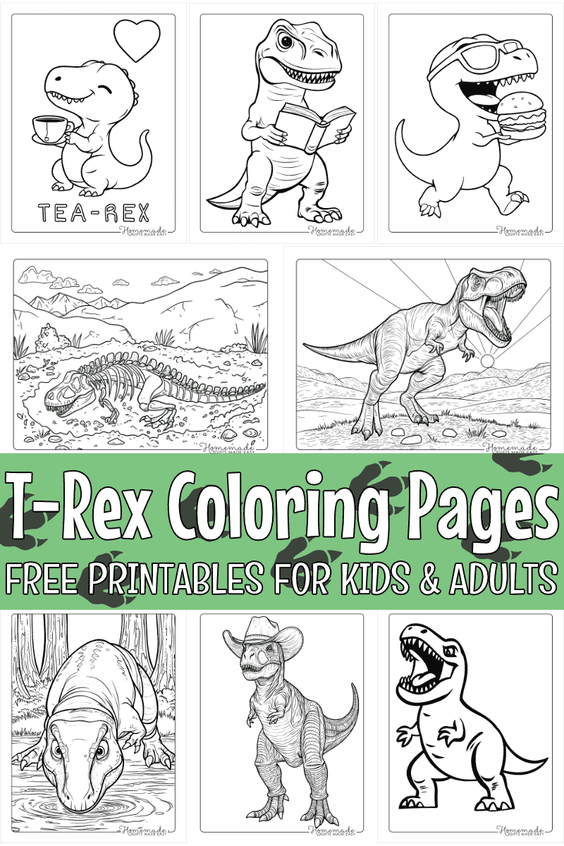 Free T Rex Coloring Sheets Infoupdate
