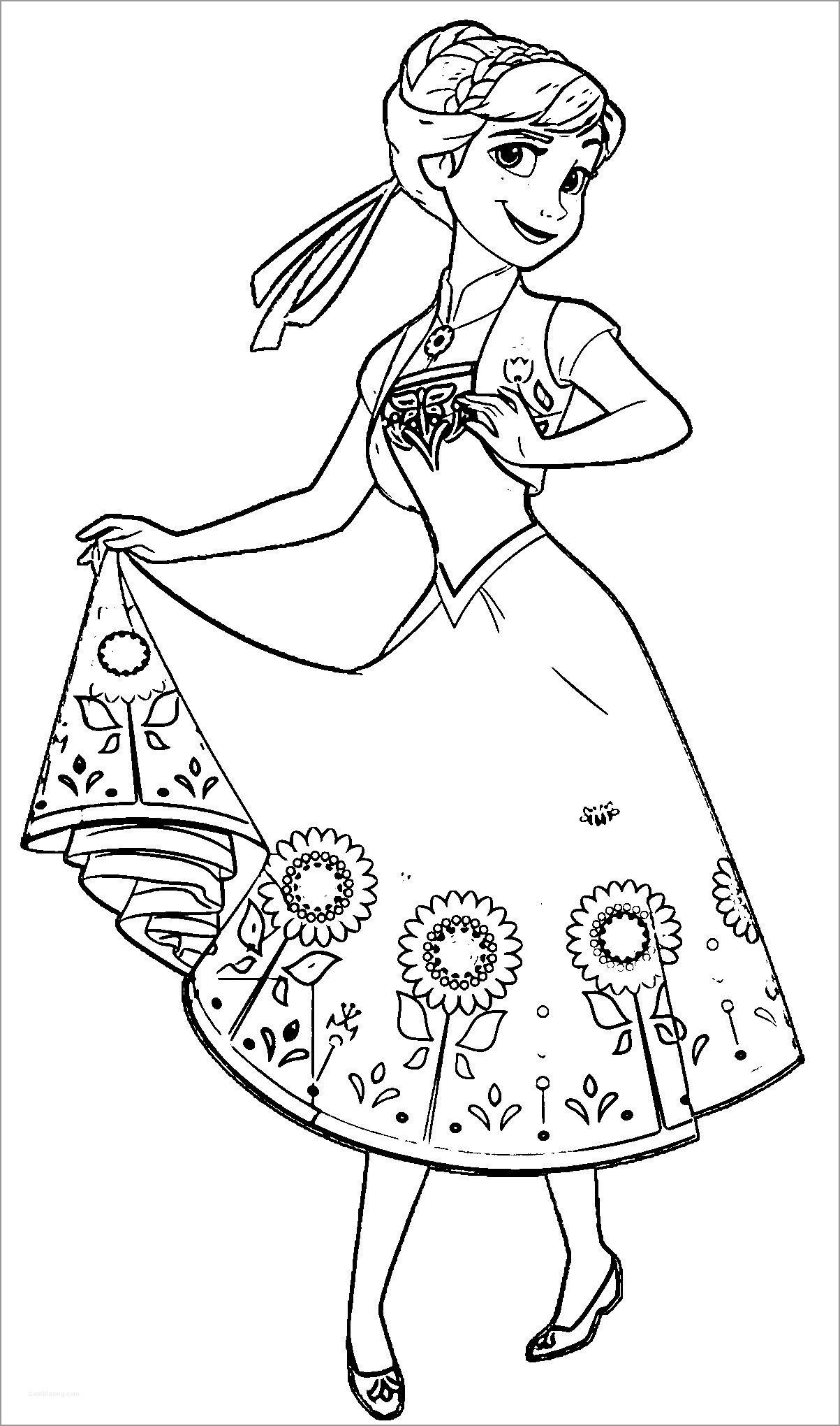 Frozen Anna Coloring Page Anna Frozen Coloring Page Rainbow Friends 