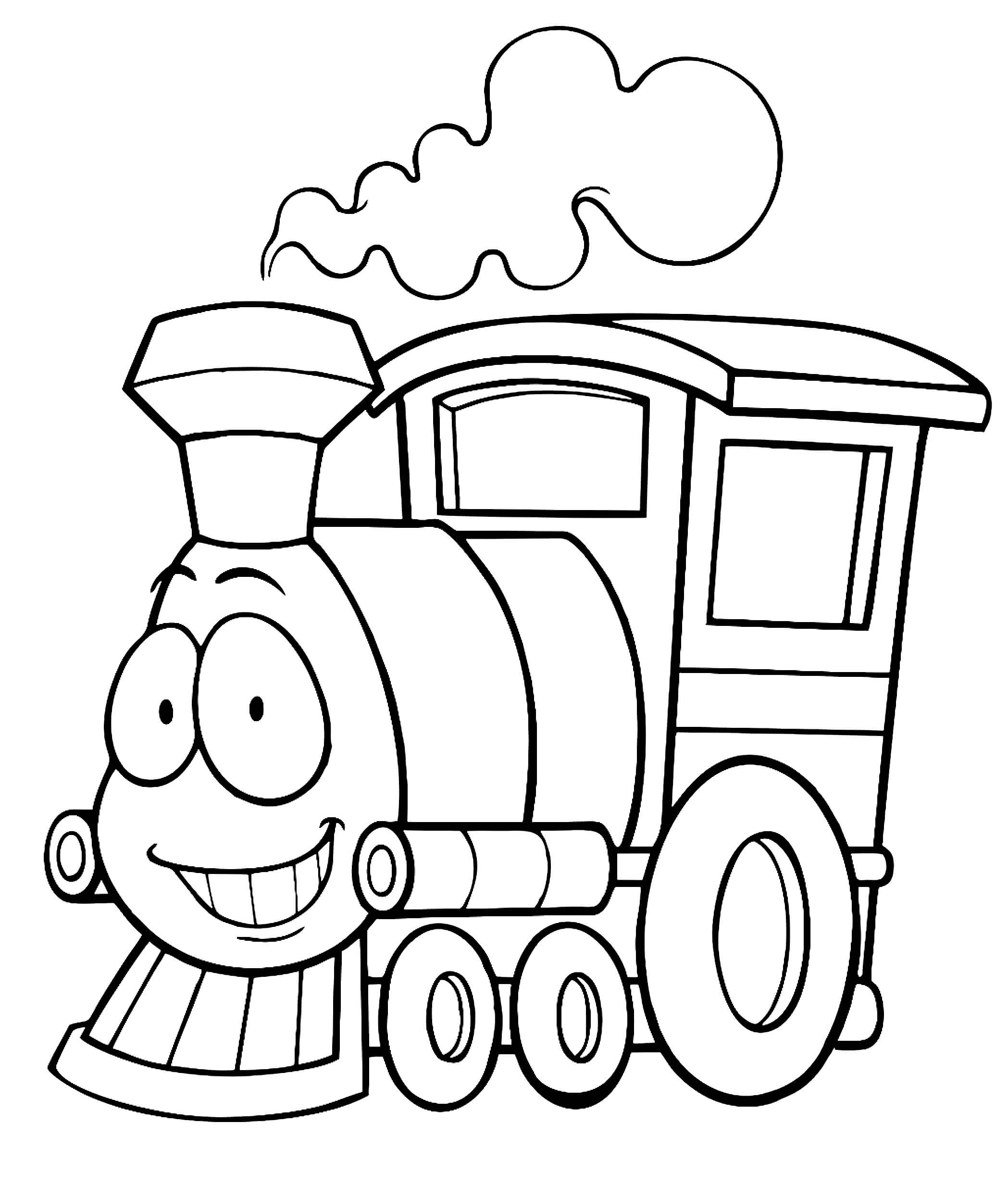 train coloring page