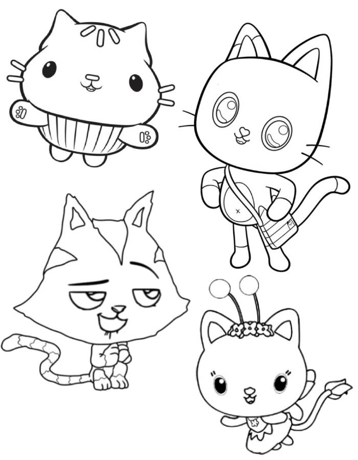 Gabby 39 s Dollhouse Coloring Pages Free Printable PDF 