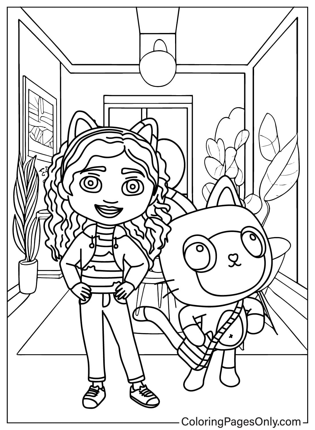 Gabby 39 s Dollhouse Coloring Pages House 2025 