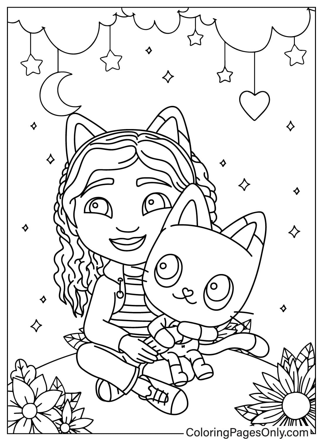 Gabby Dollhouse Coloring Page Gabby Dollhouse Coloring Page