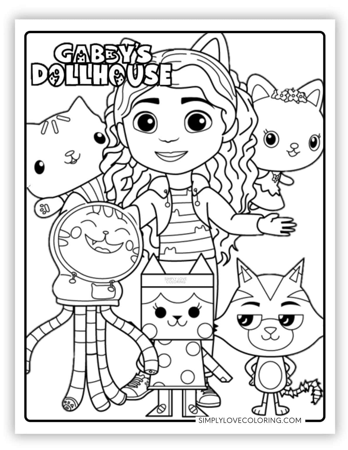Gabby Dollhouse Coloring Page