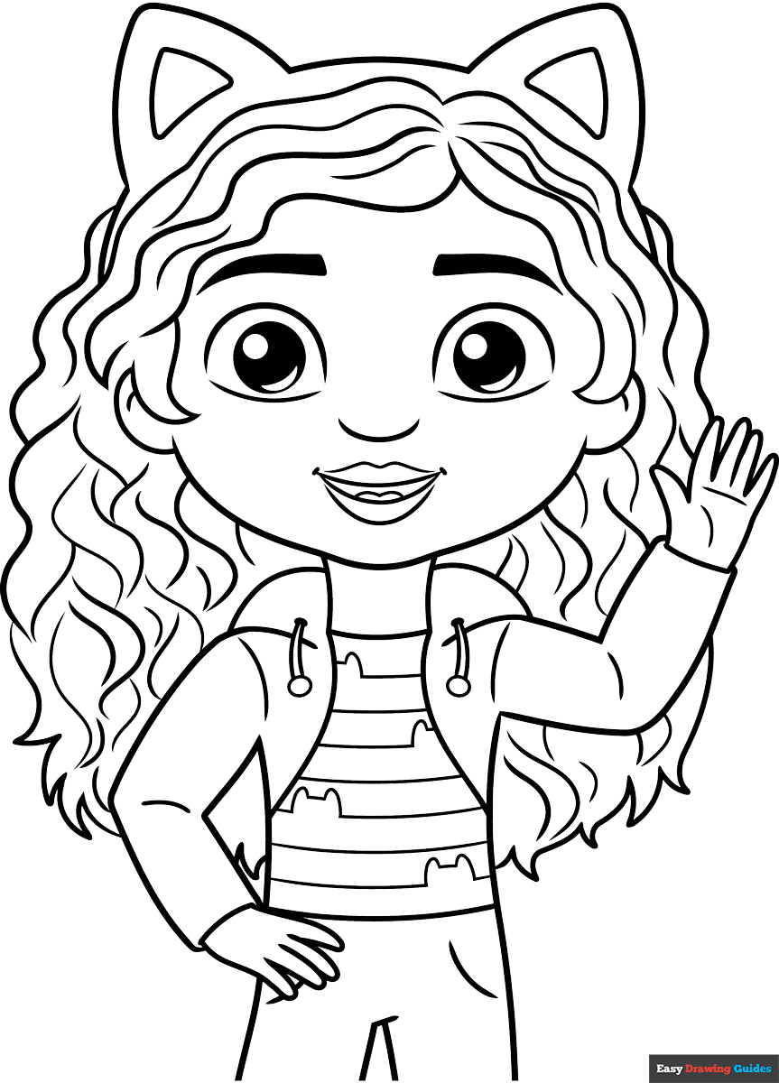 Gabby Dollhouse Coloring Page Gabby Dollhouse Coloring Page