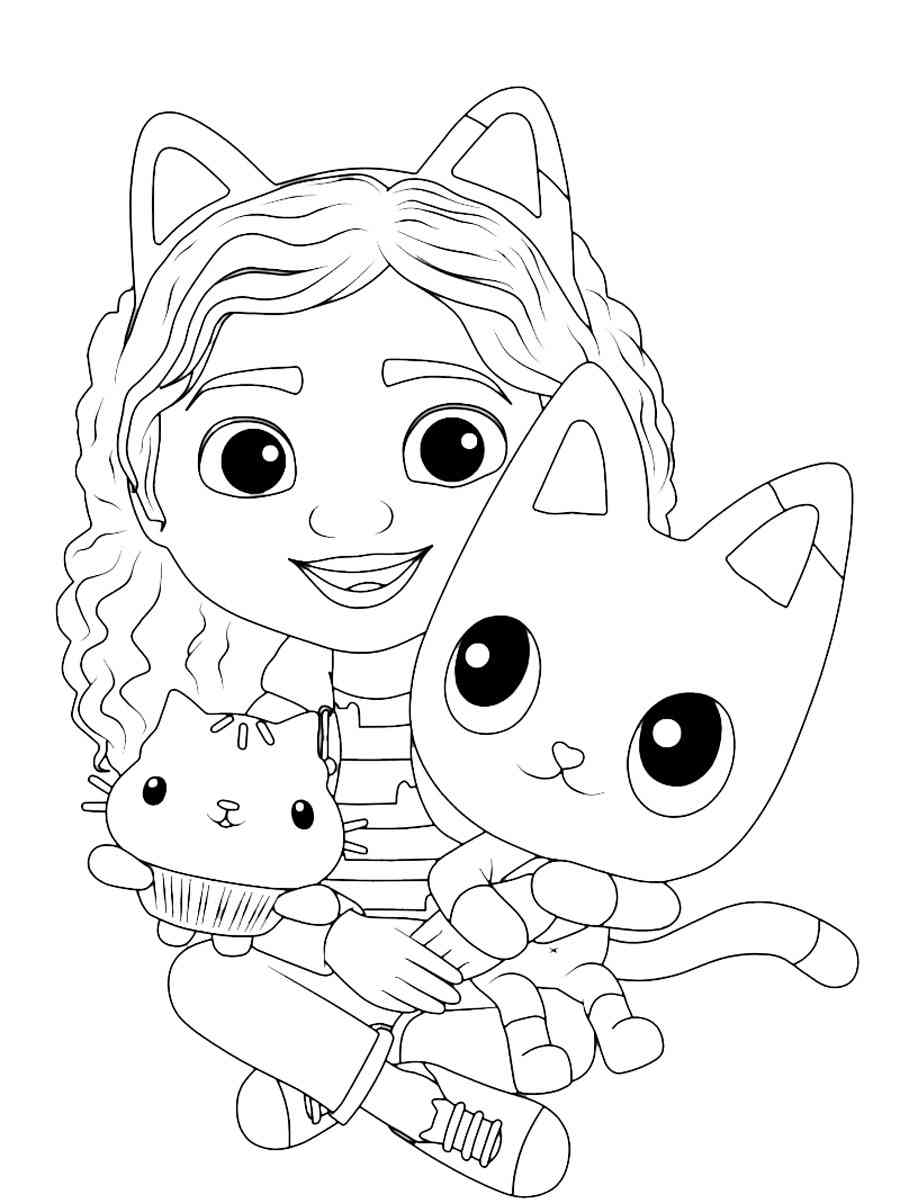 gabby's dollhouse coloring page