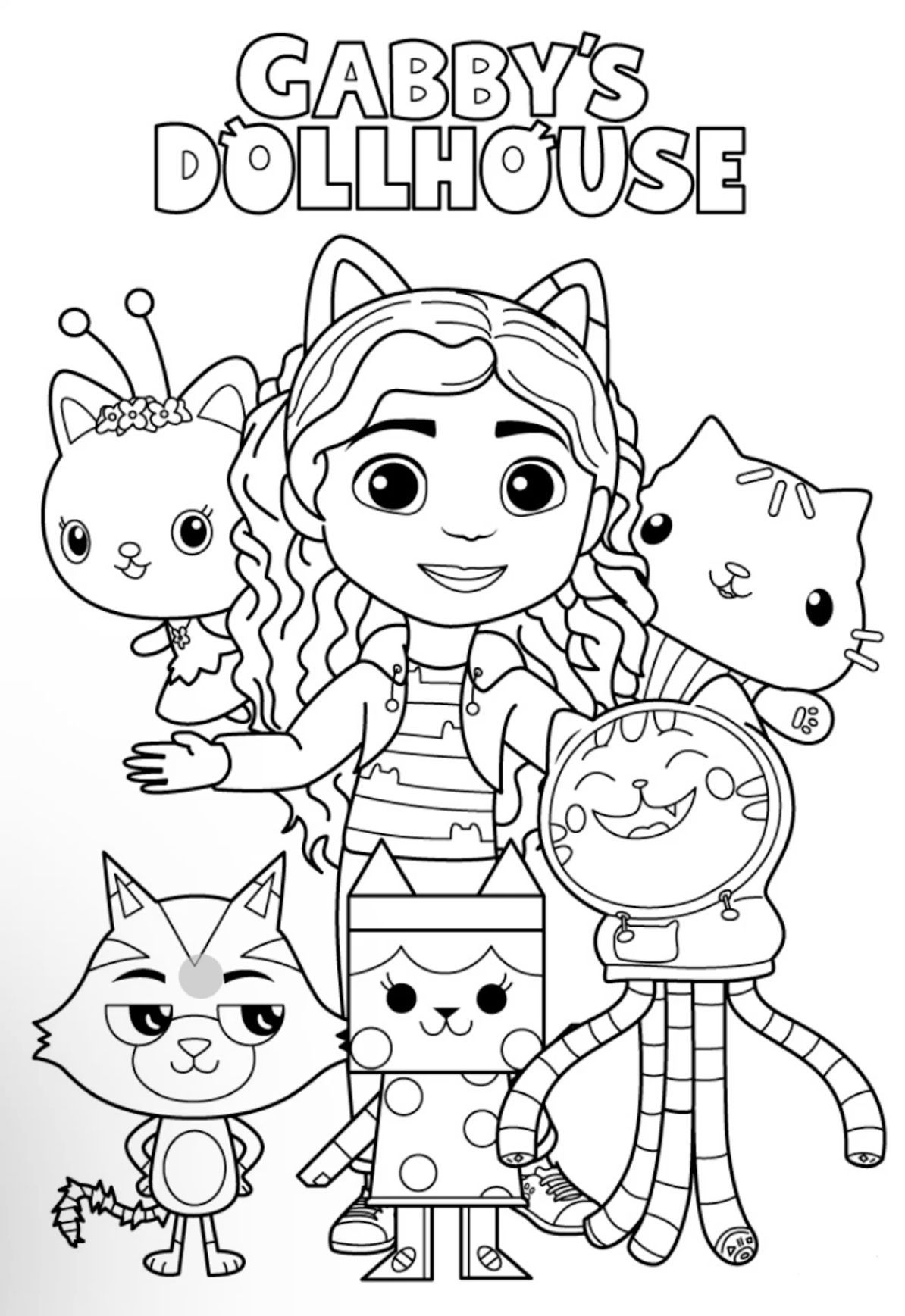 gabby's dollhouse coloring pages gabby's dollhouse coloring pages