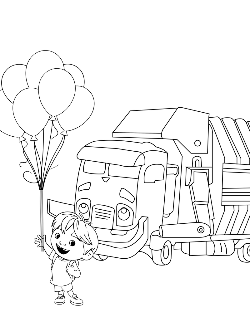 Garbage Truck Coloring Page For Kids Garbage Truck Coloring Page For Kids