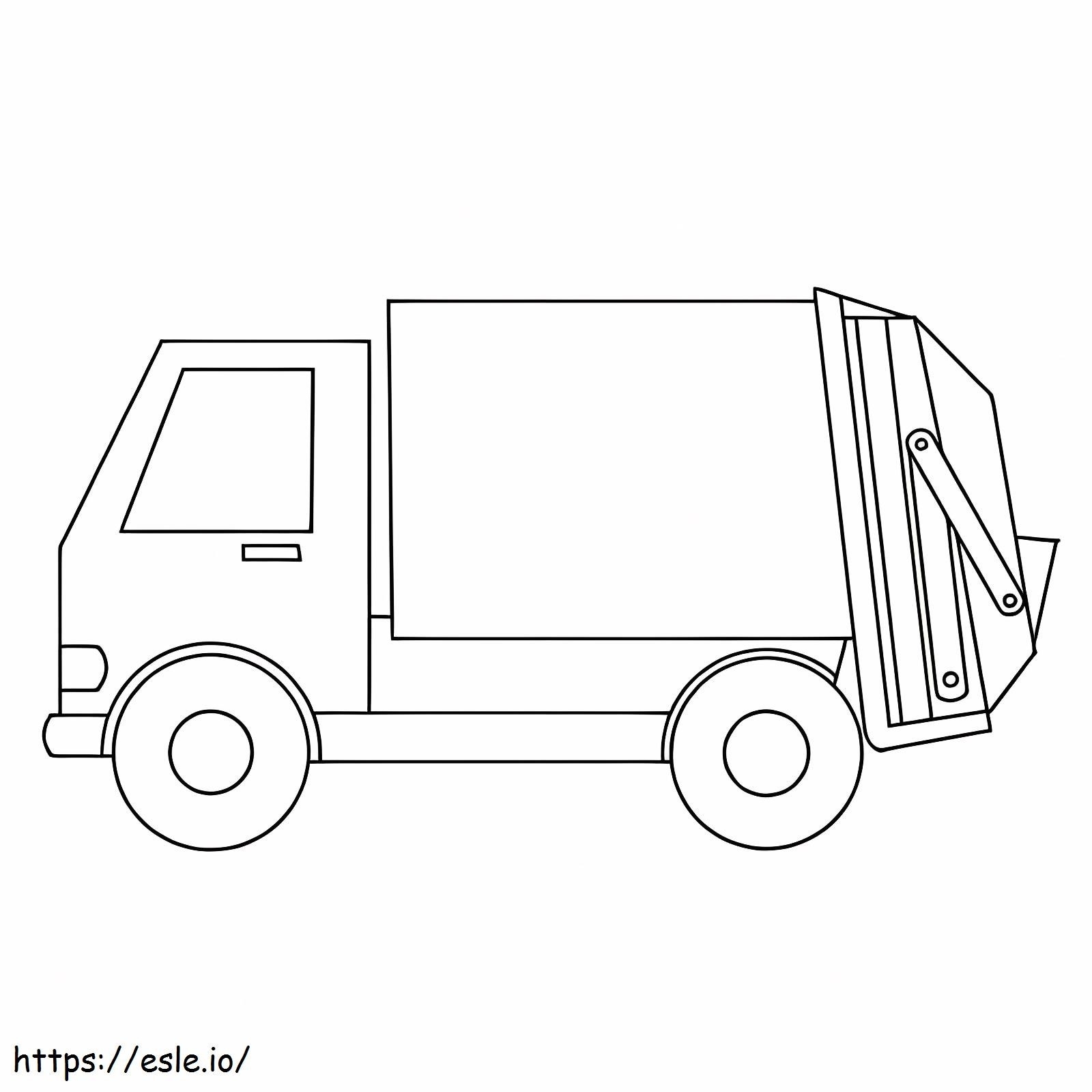 Garbage Truck Vector Coloring Page Garbage Truck Vector Coloring Page