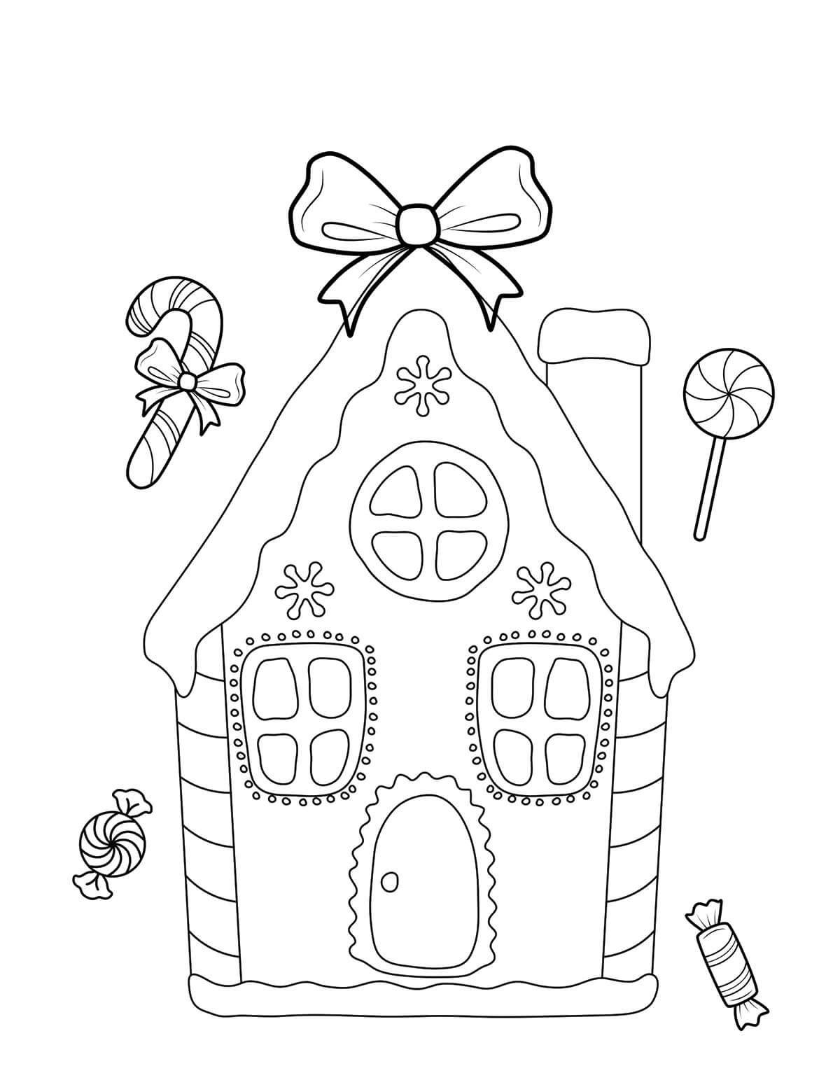 Gingerbread House Coloring Pages ColoringLib Gingerbread House Coloring Pages ColoringLib