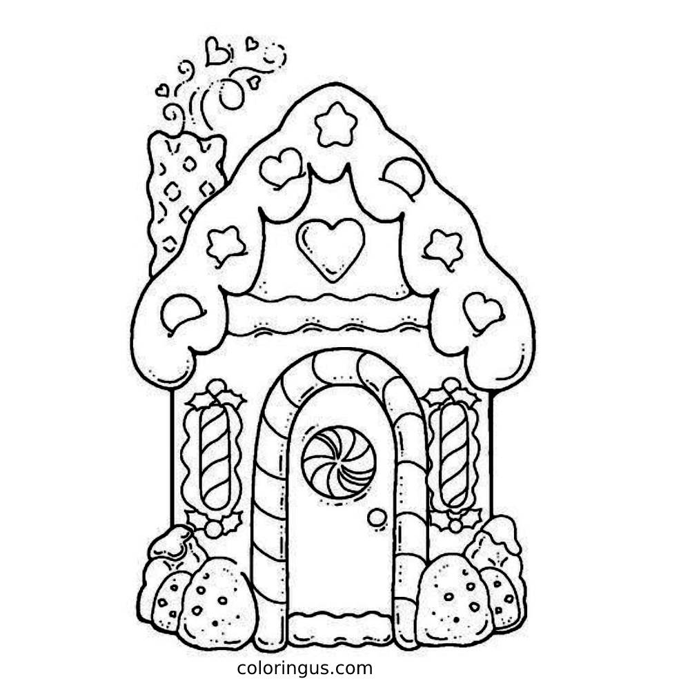gingerbread house coloring page gingerbread house coloring page