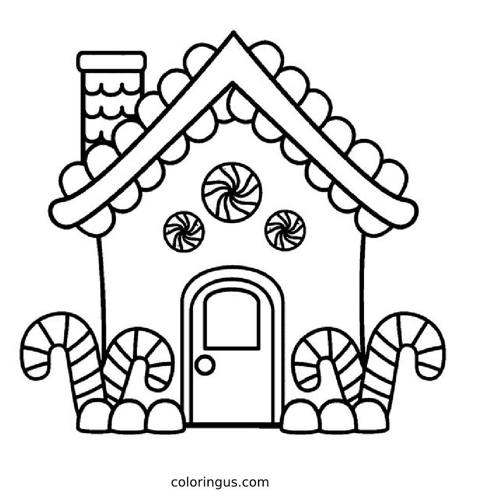 Gingerbread House Coloring Pages Free Printable PDF Gingerbread House Coloring Pages Free Printable PDF