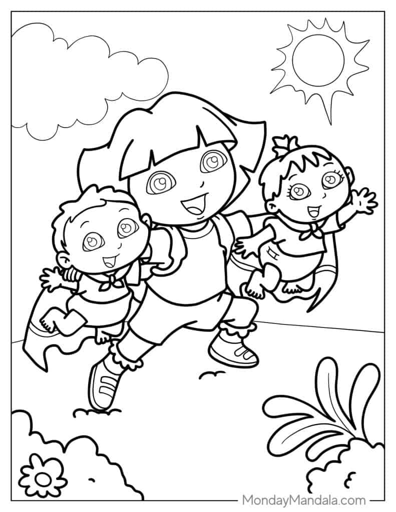 dora coloring pages