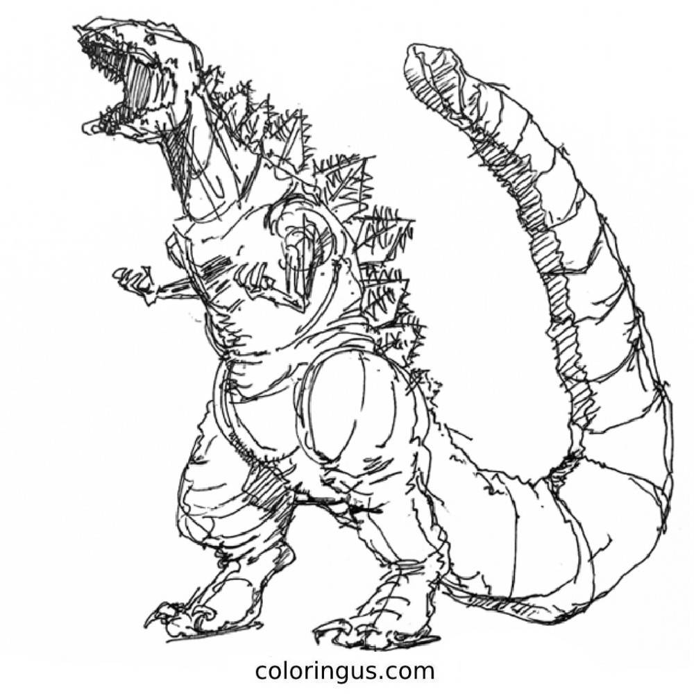 Godzilla Coloring Pages Free Printable PDF Godzilla Coloring Pages Free Printable PDF