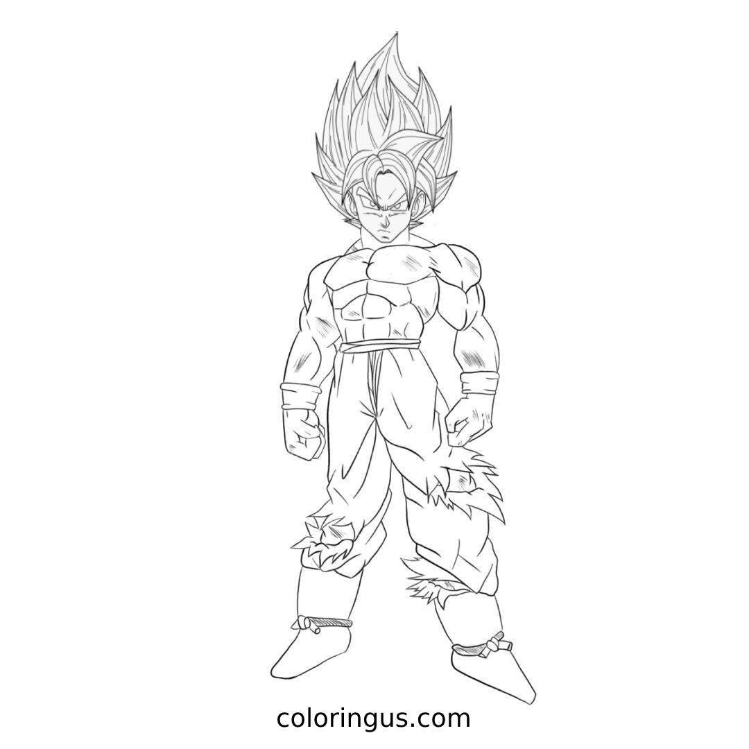 Goku Coloring Pages Free Printable PDF Goku Coloring Pages Free Printable PDF