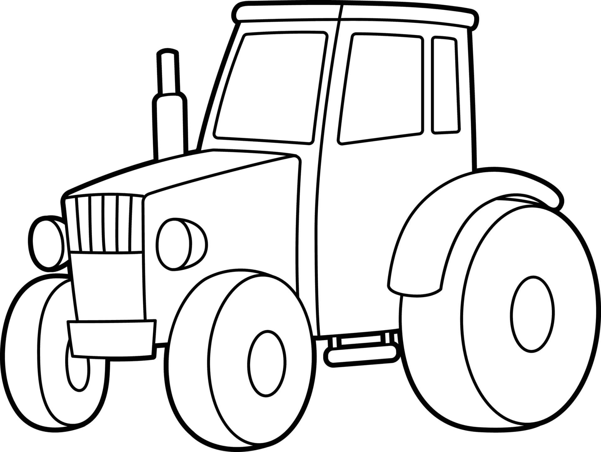 tractor coloring page