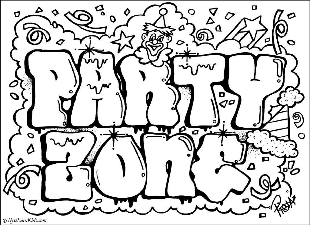 Graffiti Coloring Pages Books 100 FREE And Printable