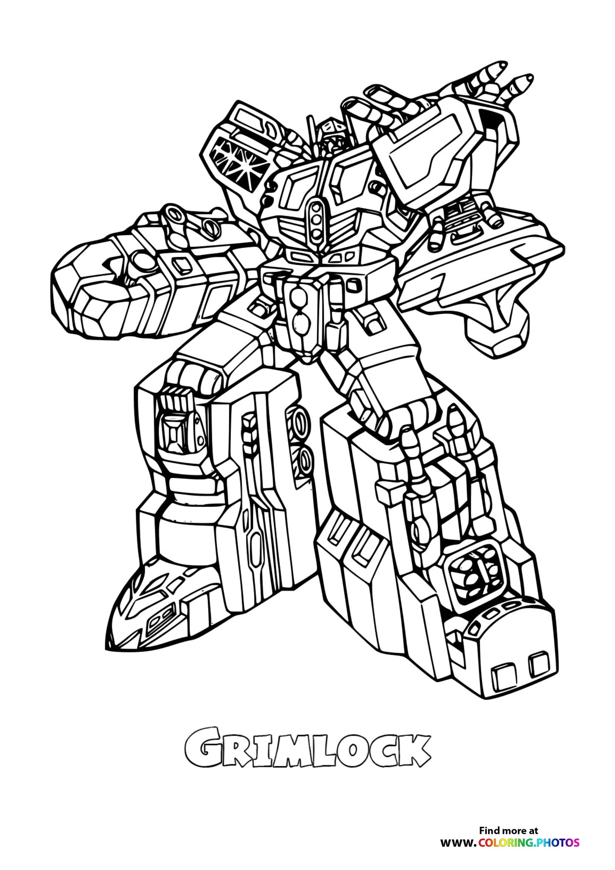 Grimlock Transformers Coloring Pages For Kids