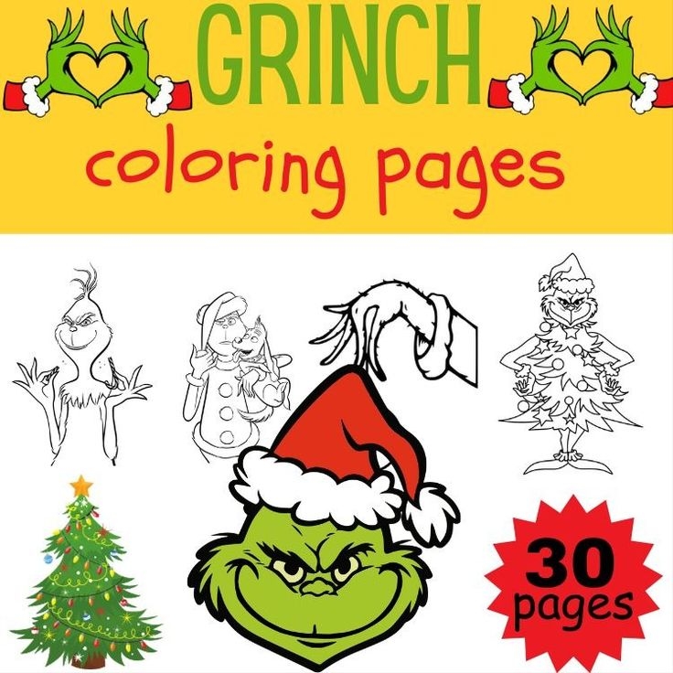 Grinch Christmas Coloring Pages Christmas Coloring Bookmarks Grinch 