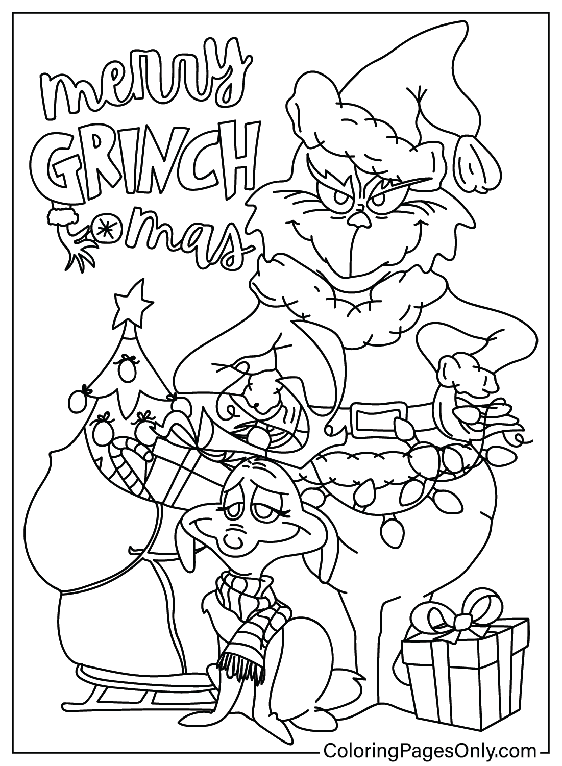 Grinch Printable Coloring Page Grinch Printable Coloring Page