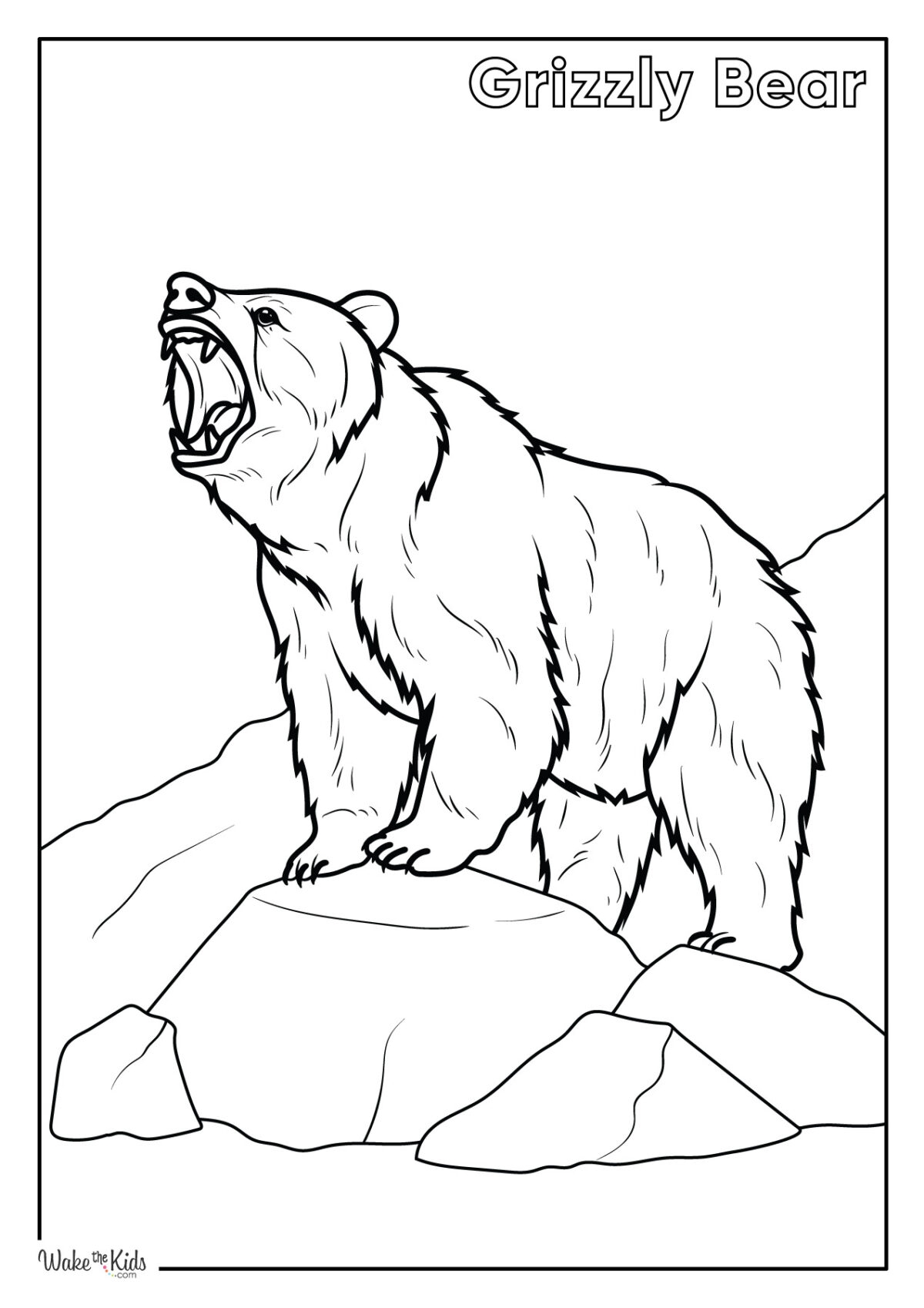 Grizzly Bear Coloring Pages Free Printable PDFs WakeTheKids