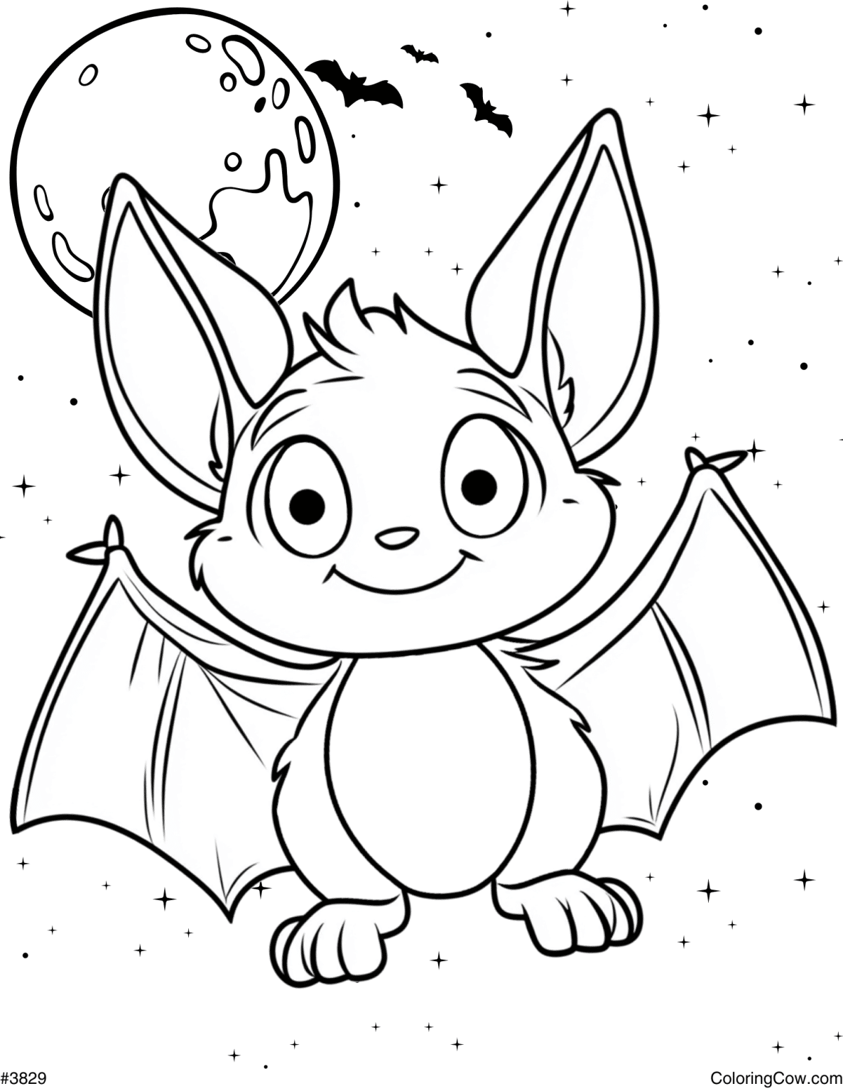 Halloween Bat Coloring Page