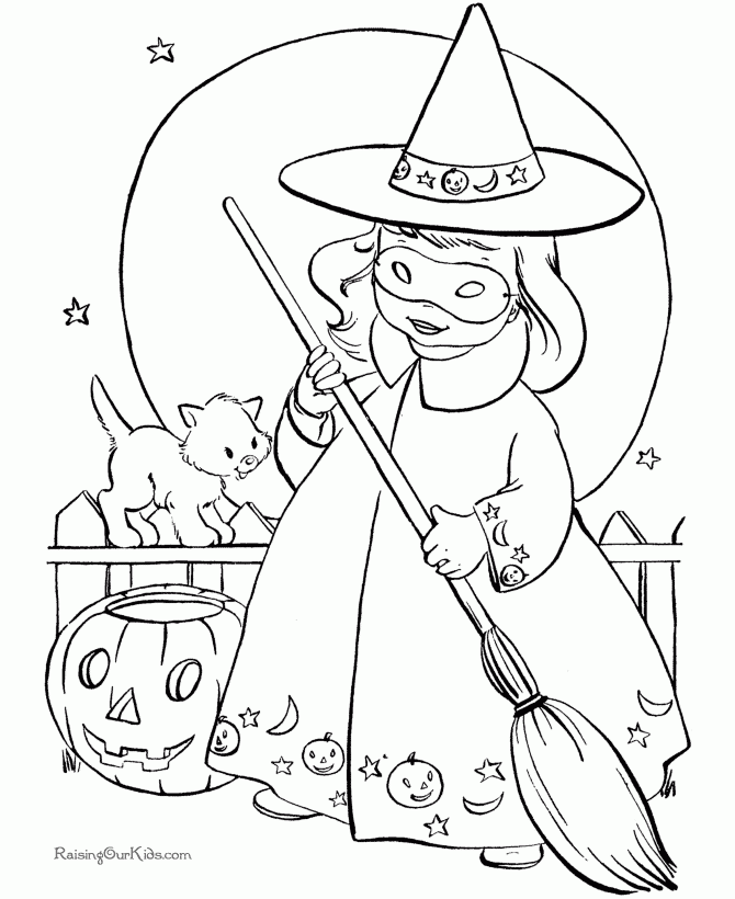 halloween color pages
