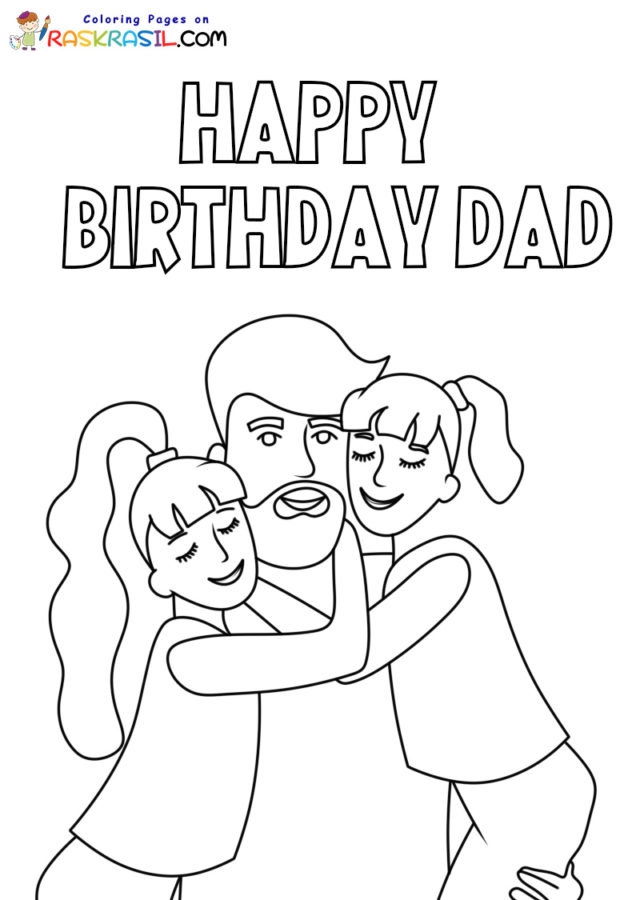 coloring pages happy birthday dad coloring pages happy birthday dad