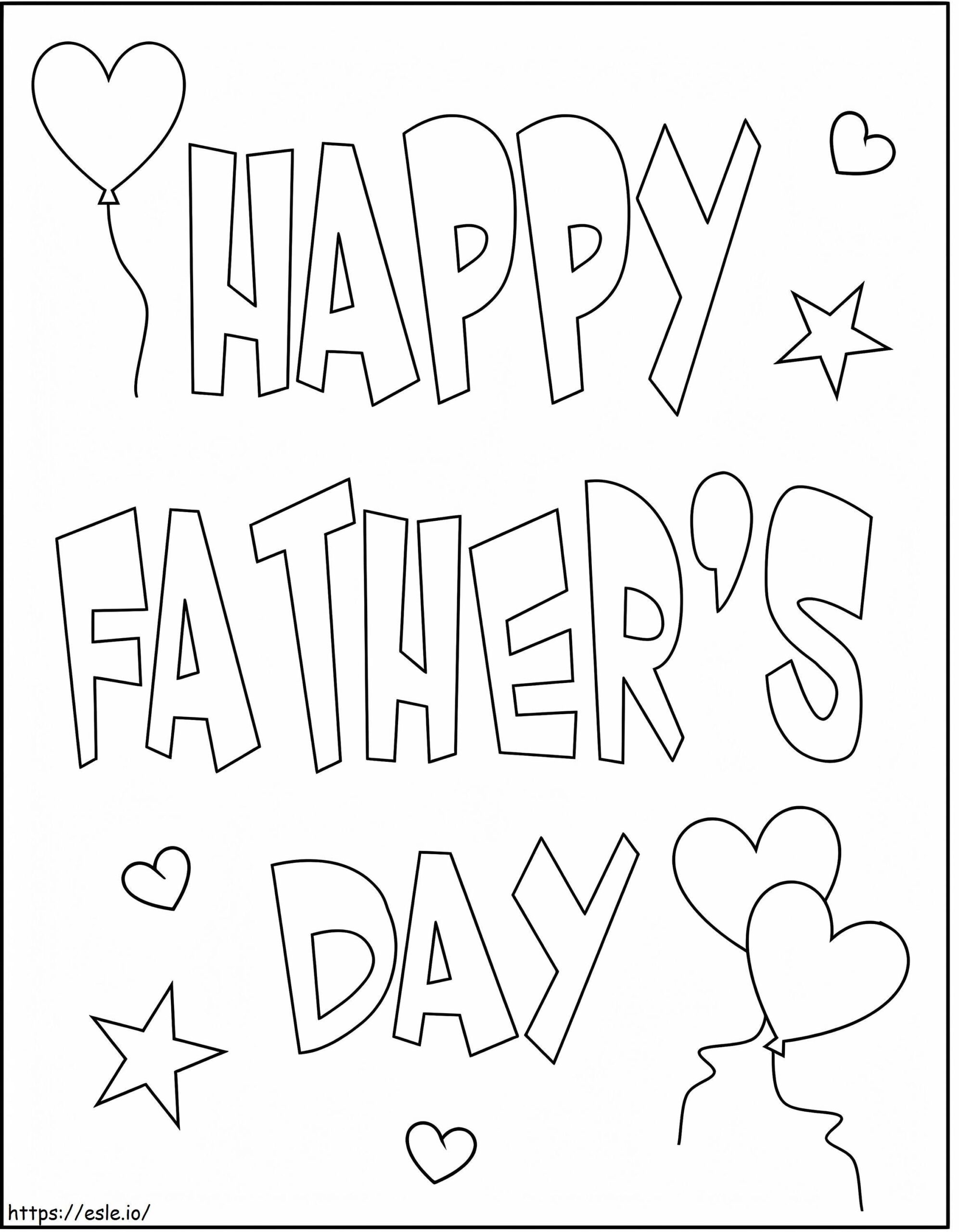 Happy Fathers Day Coloring Page